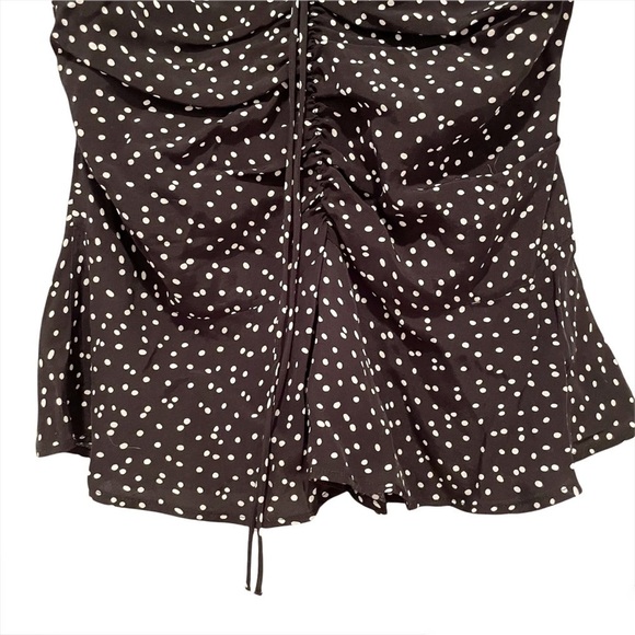 Zara Draped Polka Dot Ruched Skirt XS - Picture 9 of 13